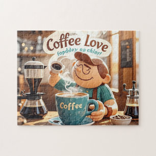 Puzzle Personalizado cálido y acogedor café café estilo a