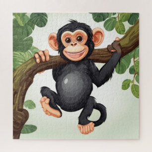 Puzzle Personalizado chimpancé loco gracioso