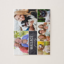 Puzzle Personalizado Collage con el nombre de familia Cha
