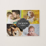 Puzzle Personalizado Collage fotos familiares nombre vari<br><div class="desc">Crea un regalo único y personalizado con nuestro Personalizado Collage Photos Family Name Multi Pictures Jigsaw Puzzle. Este rompecabezas de personalizable le permite mostrar preciadas fotos familiares, haciéndolo un regalo divertido y significativo para cualquier ocasión. Personalizar este rompecabezas cambiando todas las fotos y agregando el nombre de la familia, agregando...</div>