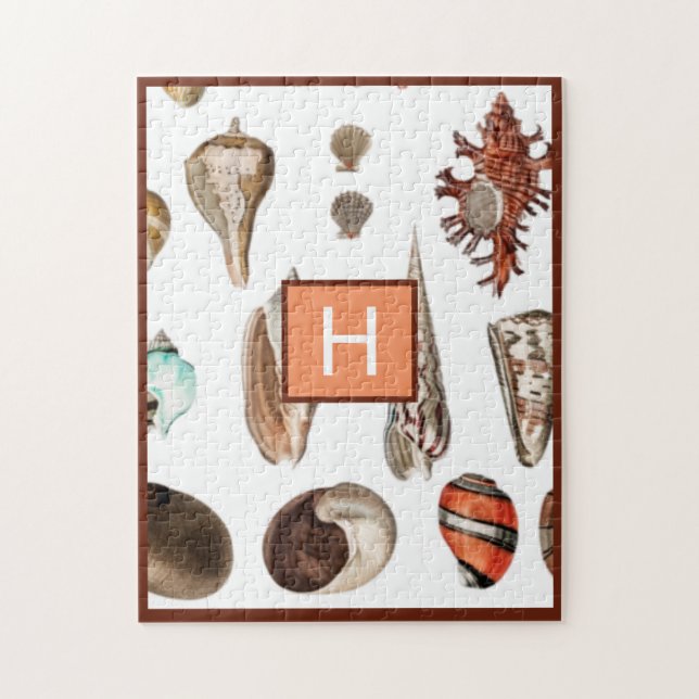 Puzzle Personalizado Coral Nautical tan verde azulada pla (Vertical)