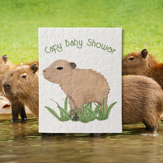 Puzzle Personalizado Cute Capybara Pun Capy Baby Shower (Subido por el creador)