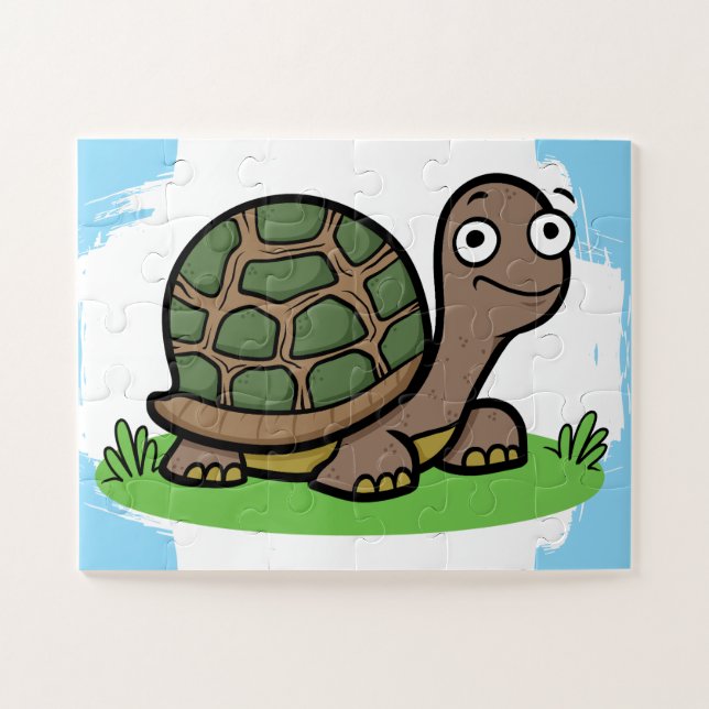 Puzzle Personalizado Cute Tortoise (Horizontal)