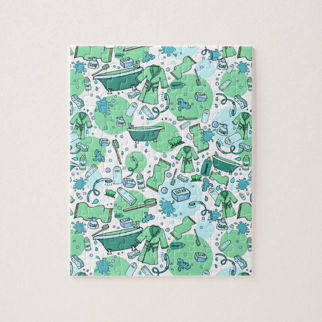 Puzzle Personalizado de artículos de baño divertidos (Vertical)