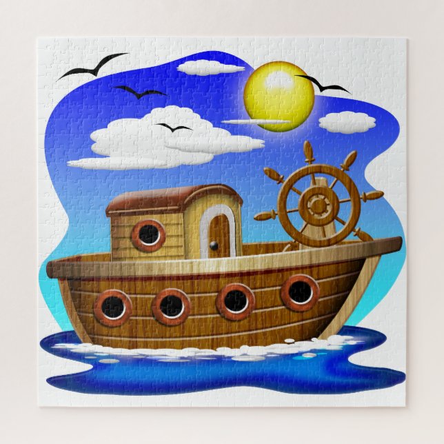 Puzzle Personalizado de barcos pesqueros (Vertical)