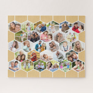 Puzzle Personalizado de Collage de fotos Honeycomb Imagen