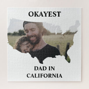 Puzzle Personalizado de EE.UU. foto Okayest papá Fathers