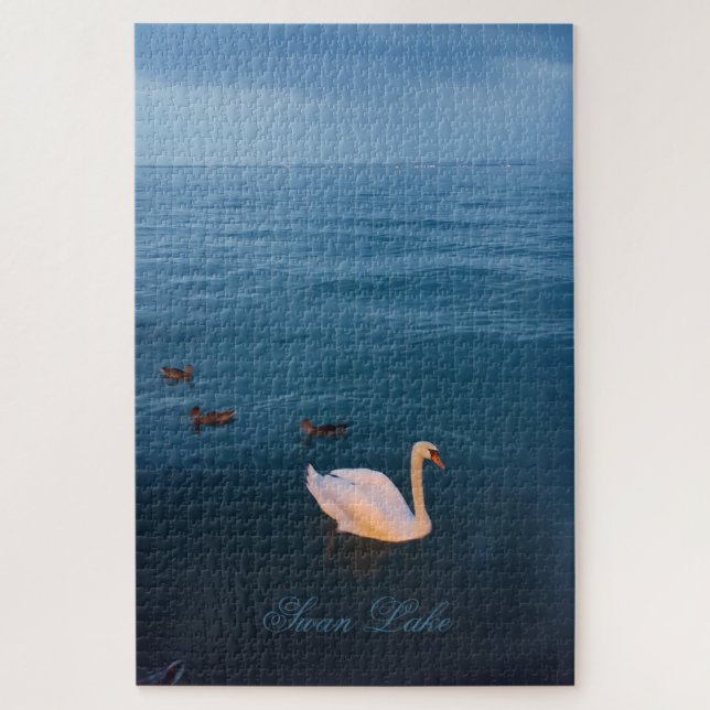 Puzzle Personalizado de fotografía con vista de lago Swan (Vertical)
