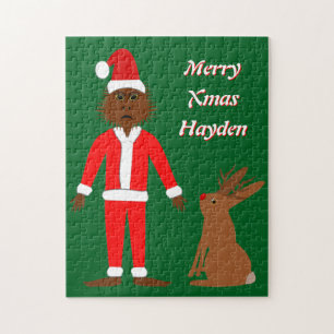 Puzzle Personalizado de Navidades de Santa Sasquatch y Ja