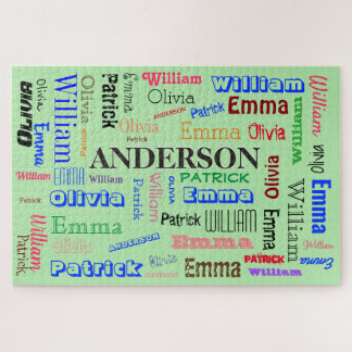 Puzzle Personalizado de nombres de familia personalizados
