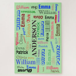 Puzzle Personalizado de nombres de familia personalizados
