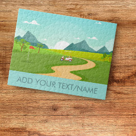 Puzzle Personalizado de paisajes de la bandera de campo d