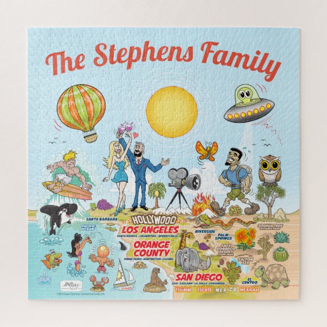 Puzzle Personalizado del Sur de California (Vertical)