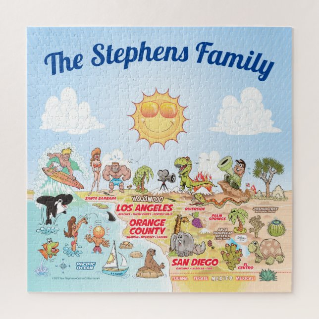 Puzzle Personalizado del Sur de California (Vertical)
