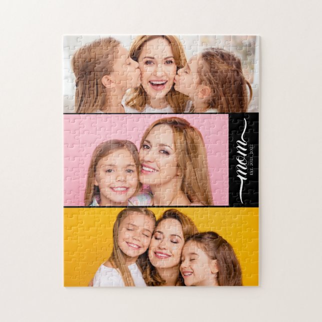 Puzzle Personalizado Dual Mamá Años Establecidos Script N (Vertical)
