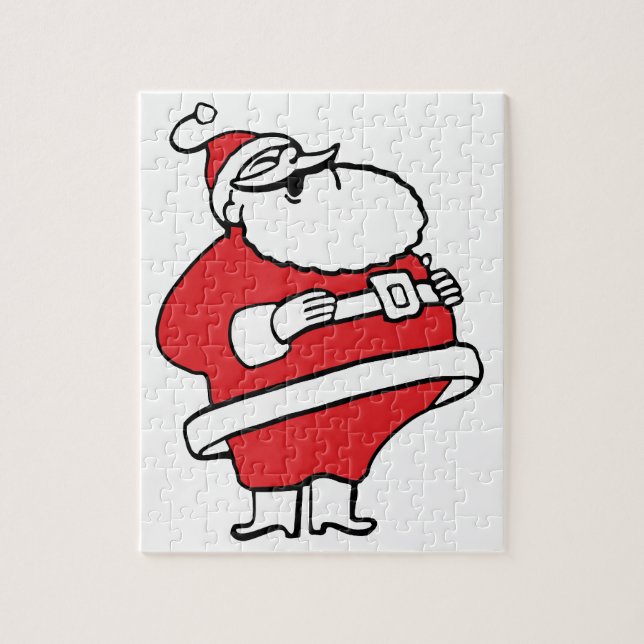 Puzzle Personalizado educado Jolly Santa Claus Laughs Ho  (Vertical)