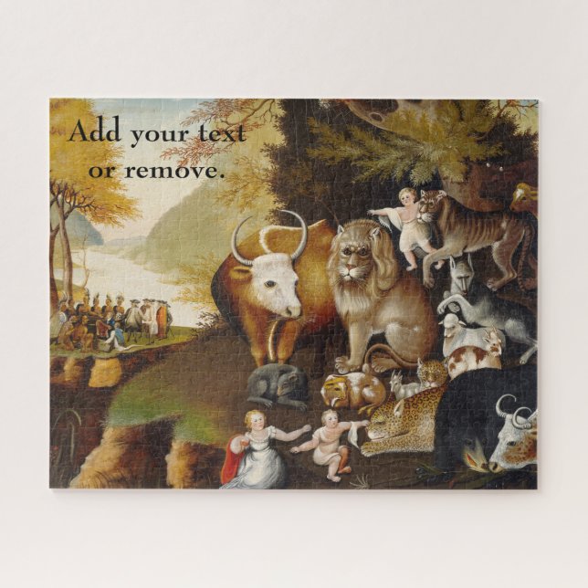 Puzzle Personalizado, "El Reino Pacífico" Edward Hicks, 1 (Horizontal)
