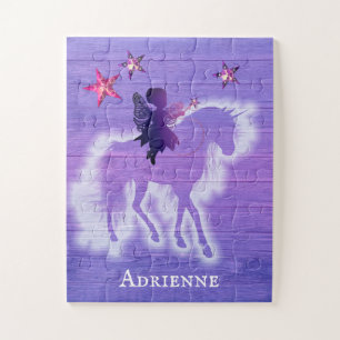 Puzzle Personalizado el unicornio morado