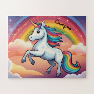 Puzzle Personalizado el unicornio y el arcoiris