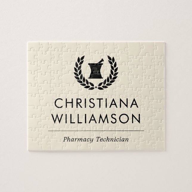 Puzzle Personalizado Elegante Farmacia Farmacéutica Perso (Horizontal)