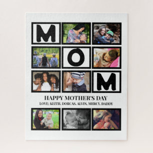 Puzzle Personalizado elegante Feliz Día de la Madre 9 Col