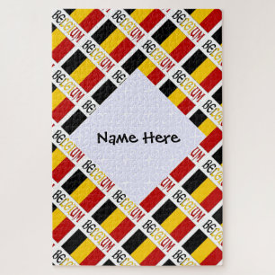 Puzzle Personalizado en mosaico de Bélgica y la bandera b