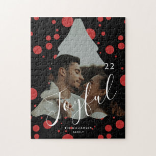 Puzzle Personalizado Foto Árbol de Navidad puntos negros