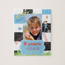 Puzzle Personalizado foto niños cumpleaños de fútbol dive