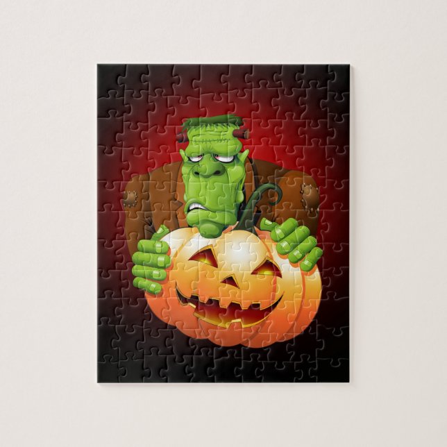 Puzzle Personalizado Frankenstein con Calabaza (Vertical)