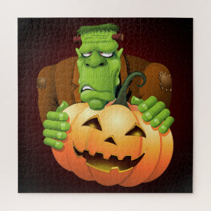 Puzzle Personalizado Frankenstein con Calabaza