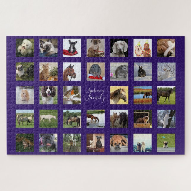 Puzzle Personalizado gigante MASCOTA Collage de fotos PUZ (Horizontal)