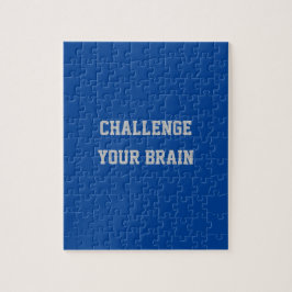Puzzle Personalizado Gris Text Challenge Your Braep Blue