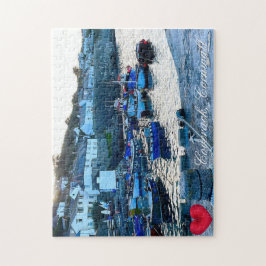 Puzzle Personalizado Heart Coverack Harbour Dusk Cornwall