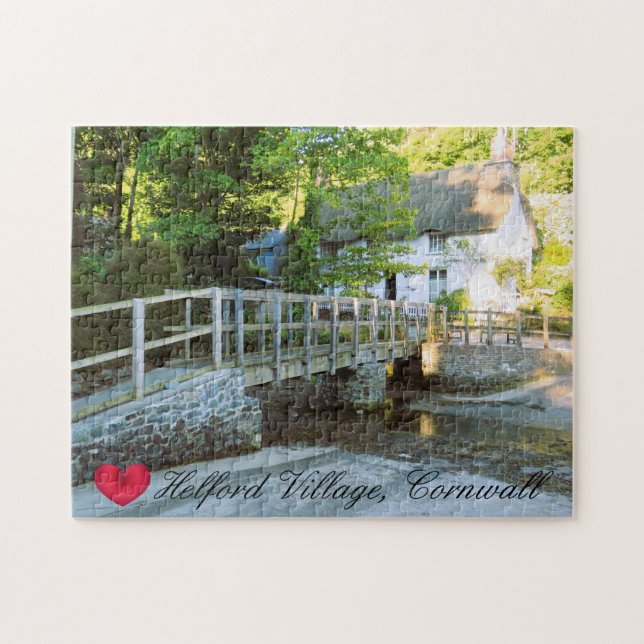 Puzzle Personalizado Heart Helford Village Bridge Cornwal (Horizontal)