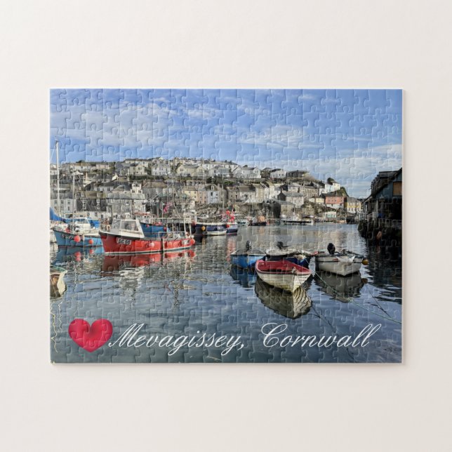 Puzzle Personalizado Heart Mevagissey Fish Landing Quay C (Horizontal)