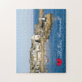 Puzzle Personalizado Heart St Ives Harbour Pier Cornwall 