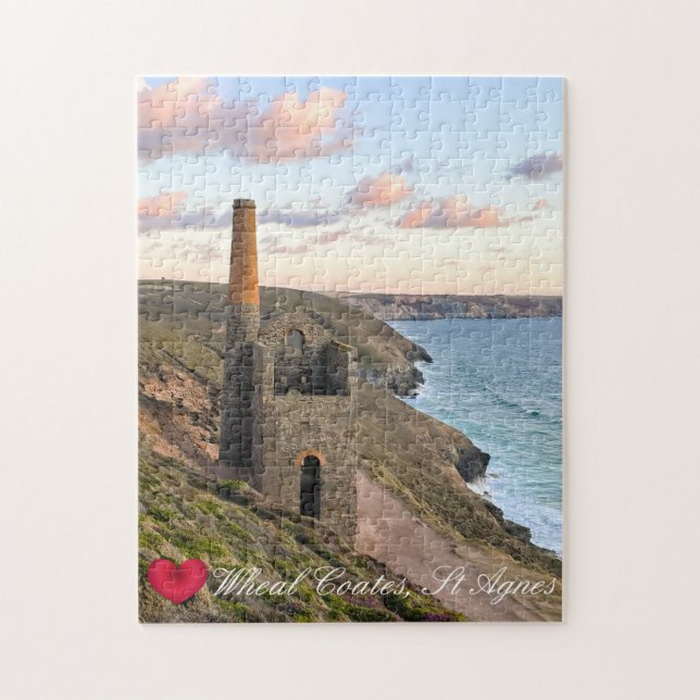 Puzzle Personalizado Heart Wheal Coates St Agnes Cornwall (Vertical)