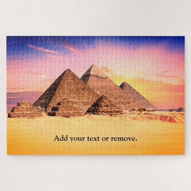 Puzzle Personalizado, hermosas pirámides de Giza, Egipto, (Horizontal)