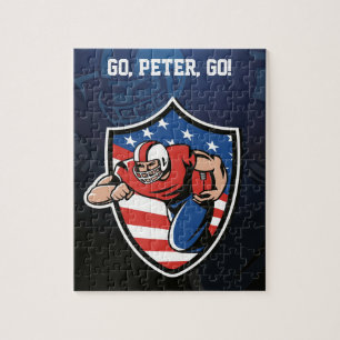Puzzle Personalizado, insignia de fútbol americana, futbo