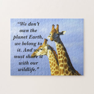 Puzzle Personalizado Lema/Conservación Giraffe Lookout