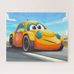 Puzzle personalizado lindo coche de niños con ojos grande
