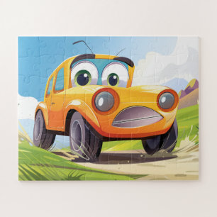 Puzzle personalizado lindo coche de niños con ojos grande
