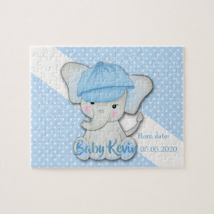 Puzzle Personalizado lindo elefante bebé elefante en una