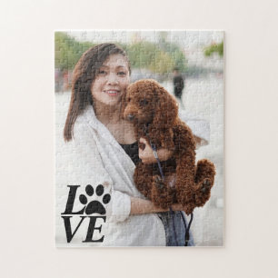 Puzzle Personalizado Love Paw Print con foto - Para los a