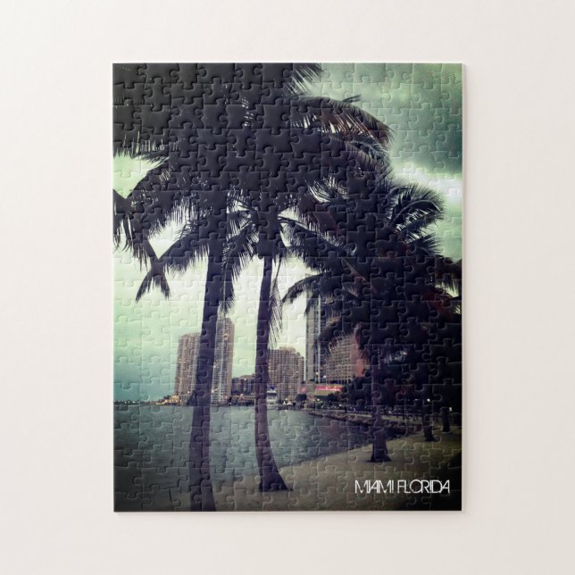 Puzzle Personalizado Miami Florida Centro y Puerto - Adul (Vertical)