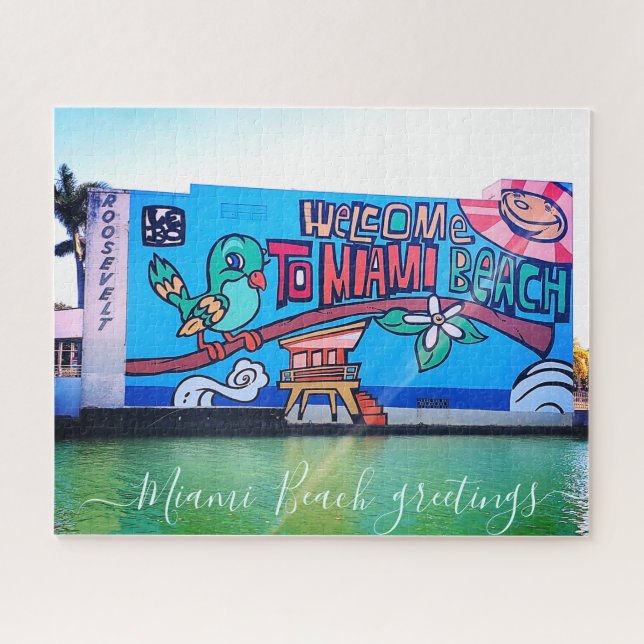Puzzle Personalizado MIAMI SOUTH BEACH Art Home Deco (Horizontal)