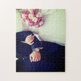 Puzzle Personalizado moderno Boda de Moda recién casada f