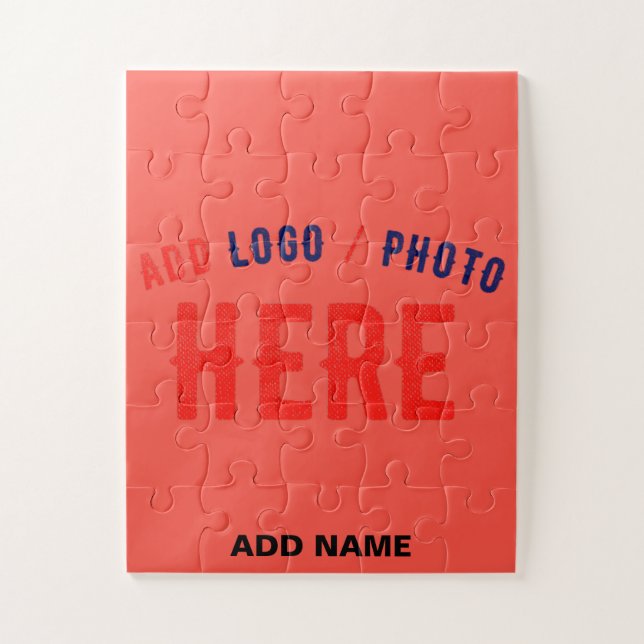 PUZZLE PERSONALIZADO MODERNO ESTILO NARANJA ROJO VERIFICA (Vertical)