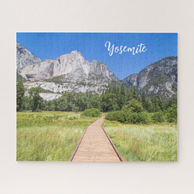 Puzzle Personalizado Naturaleza Verde prado Yosemite (Horizontal)