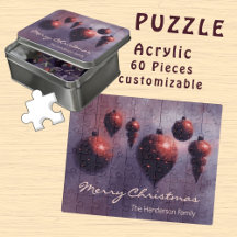 Personalizado Navidades colgando baubles acrílico 